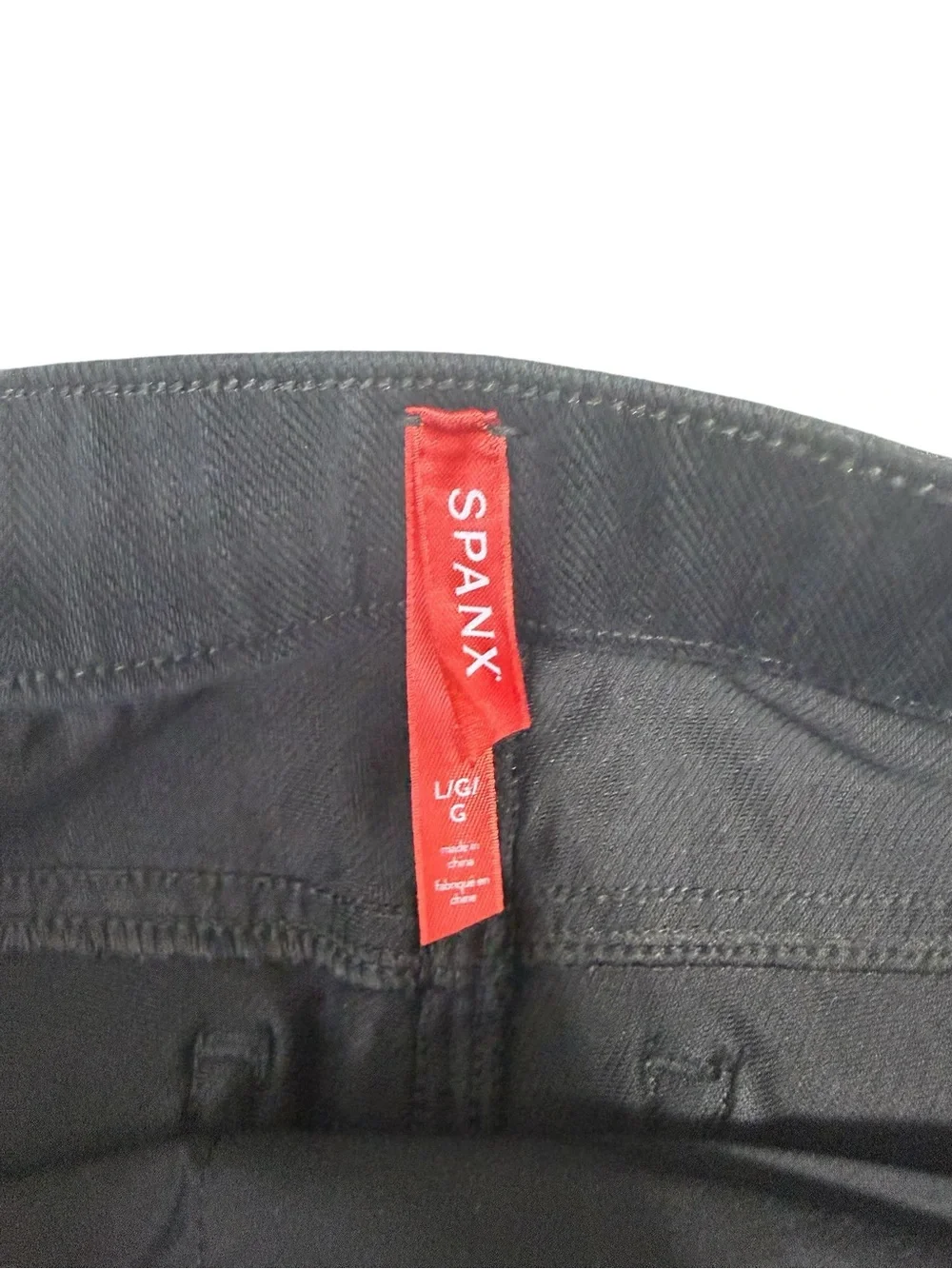 Spanx Jeans Sz Large Black Stretch